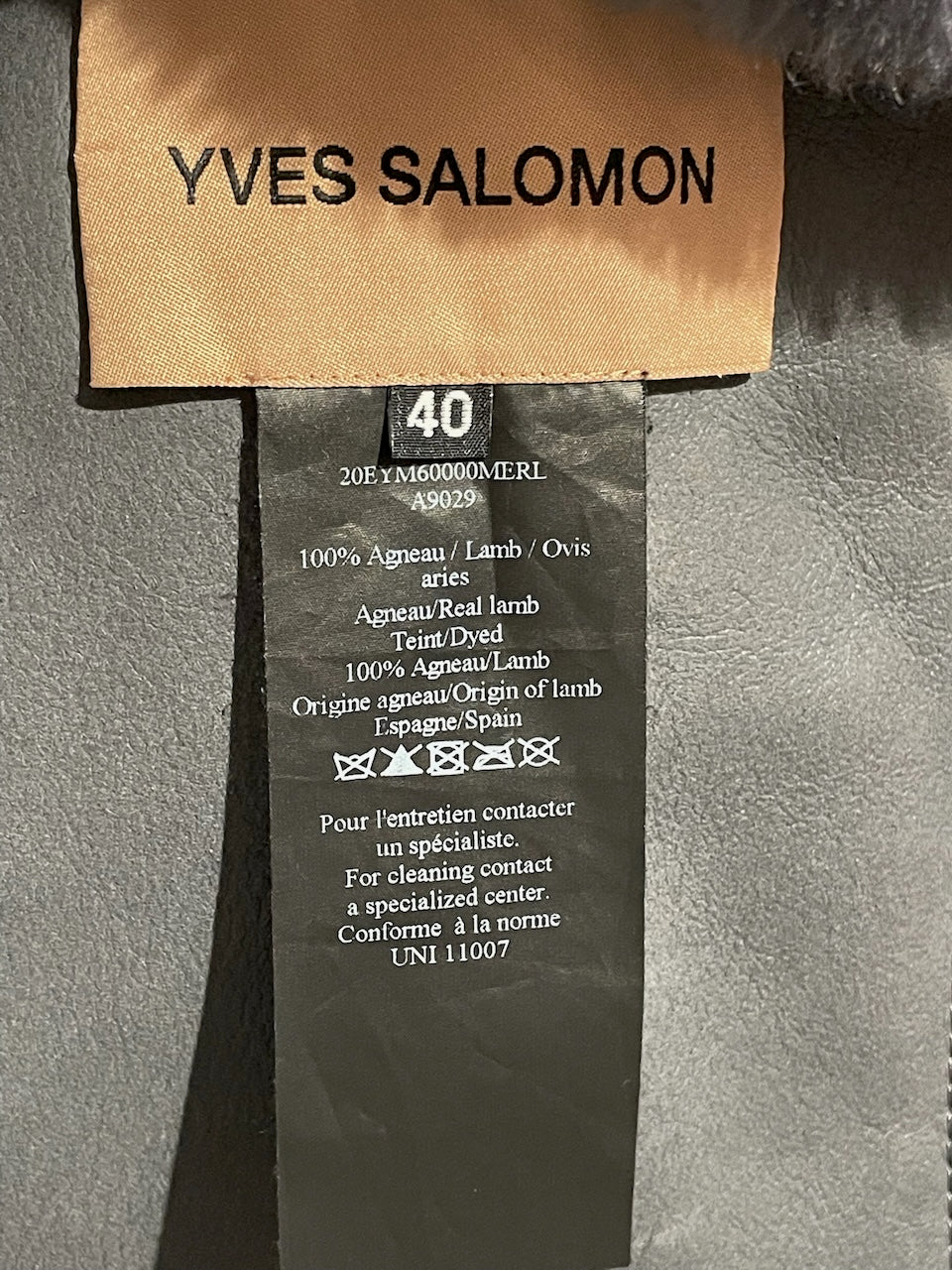 Manteau Yves Salomon gris