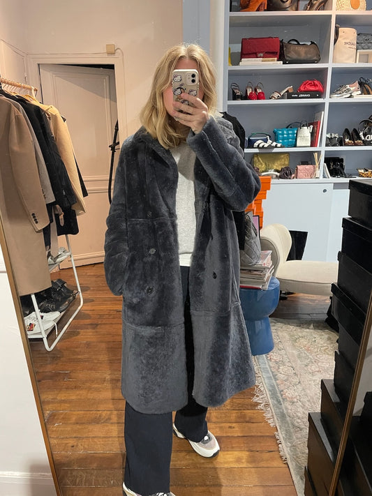 Manteau Yves Salomon gris