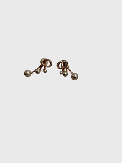 Boucles d'oreilles Dior CD rose gold
