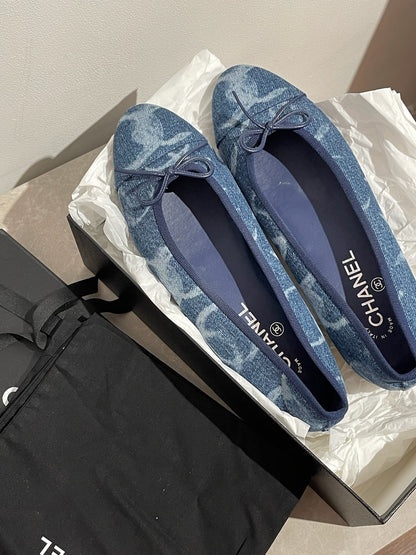 Ballerines Chanel denim T.38,5