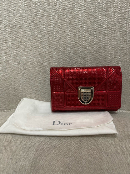 Portefeuille Dior Diorama rouge NEUF