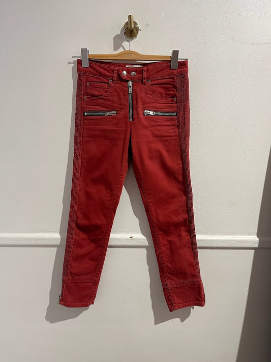 Jeans Isabel Marant rouge T.36