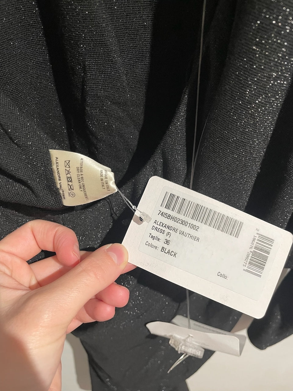 Robe Alexandre Vauthier noire T.36