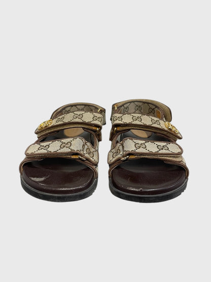 Sandales Gucci GG beige T 37