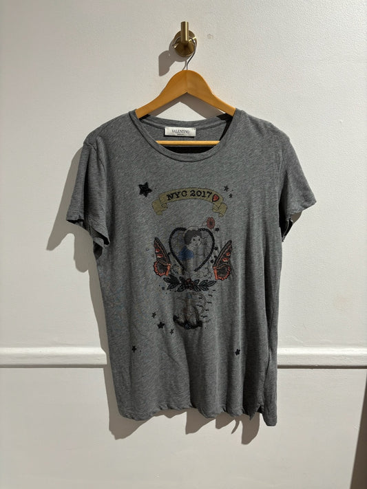 T-shirt Valentino gris T.L