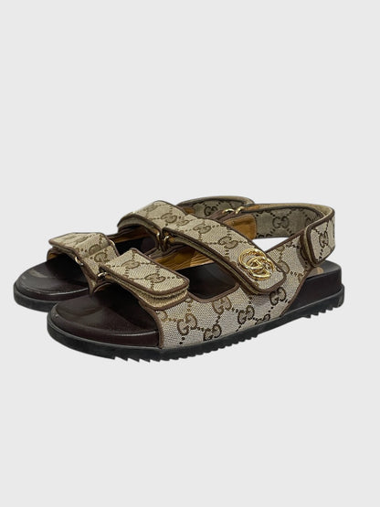 Sandales Gucci GG beige T 37