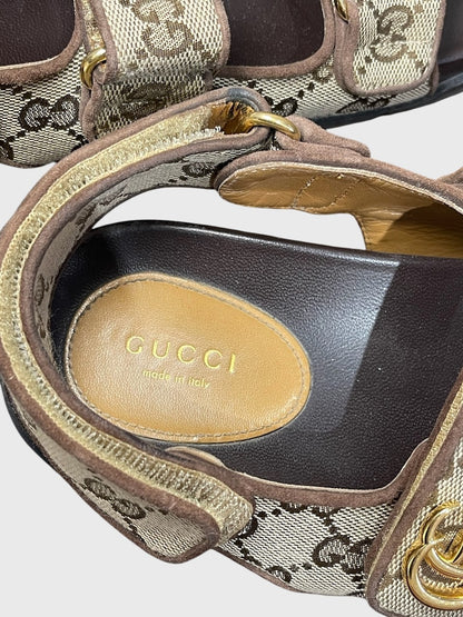 Sandales Gucci GG beige T 37