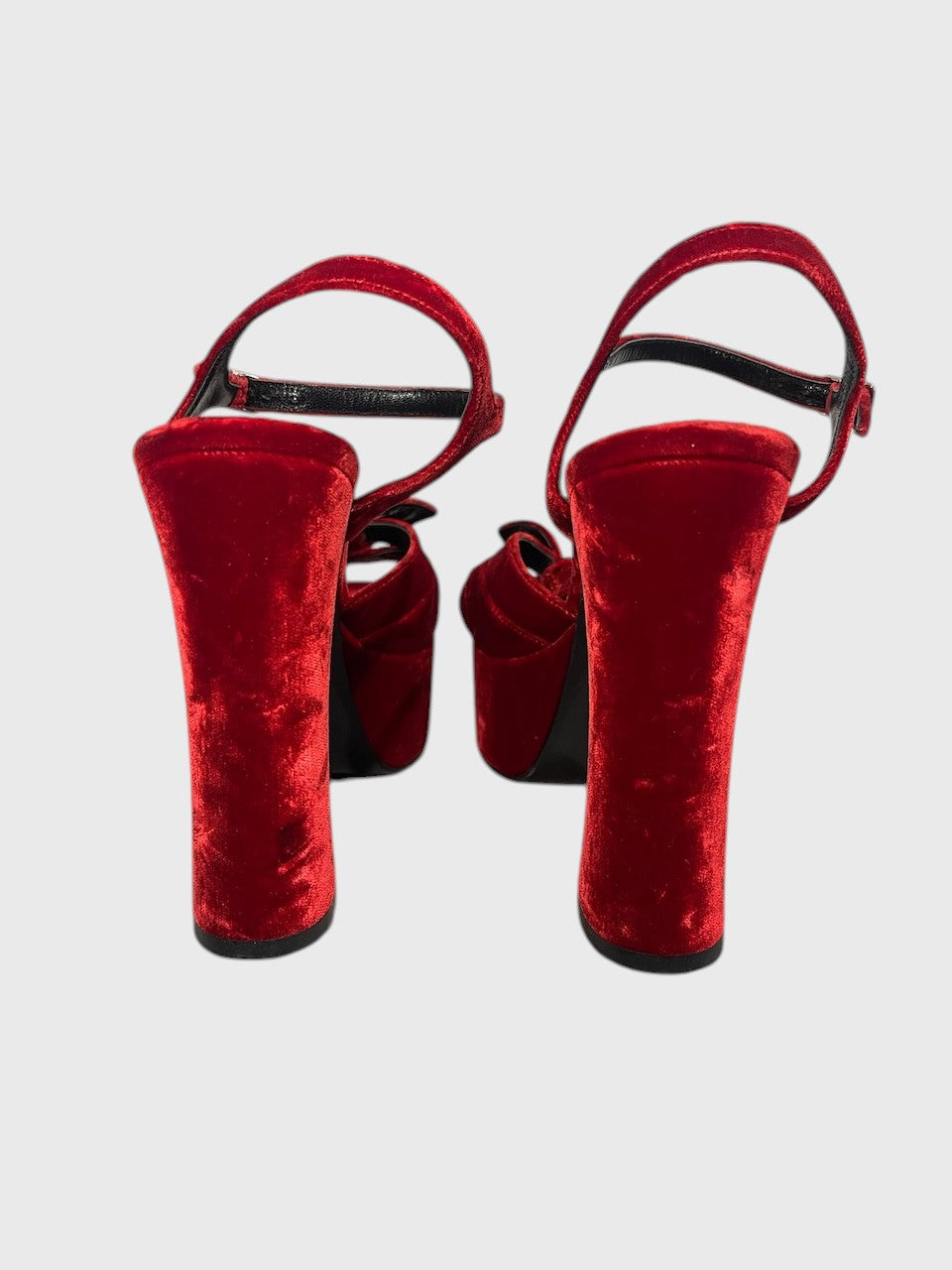 Sandales Saint Laurent rouge T.37
