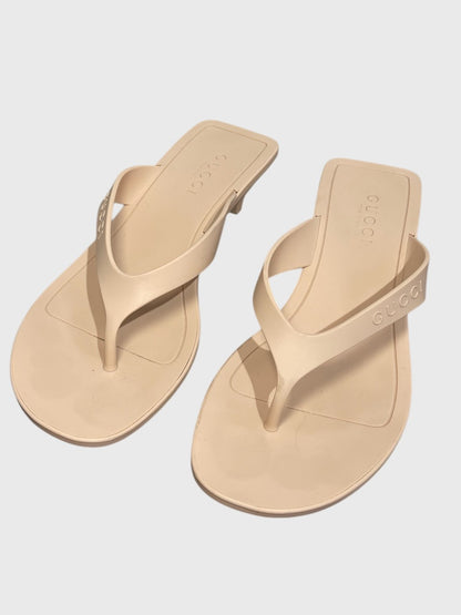 Tongs Gucci Vittoria beige T 37