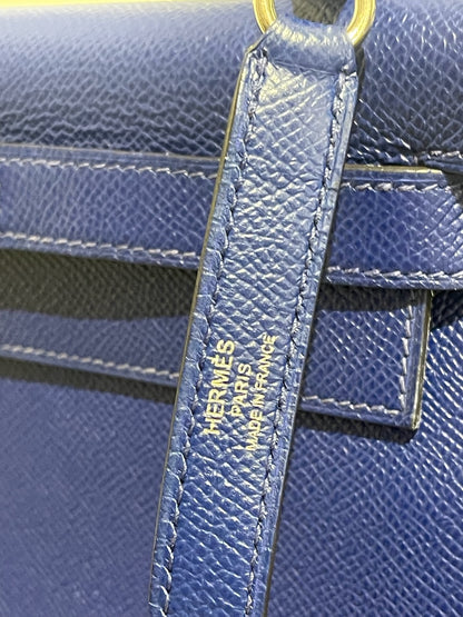 Sac Hermès Kelly 28 bleu