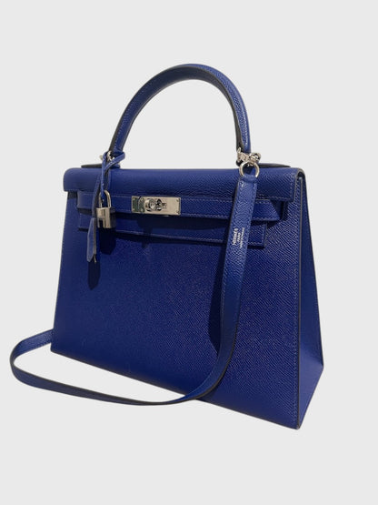 Sac Hermès Kelly 28 bleu