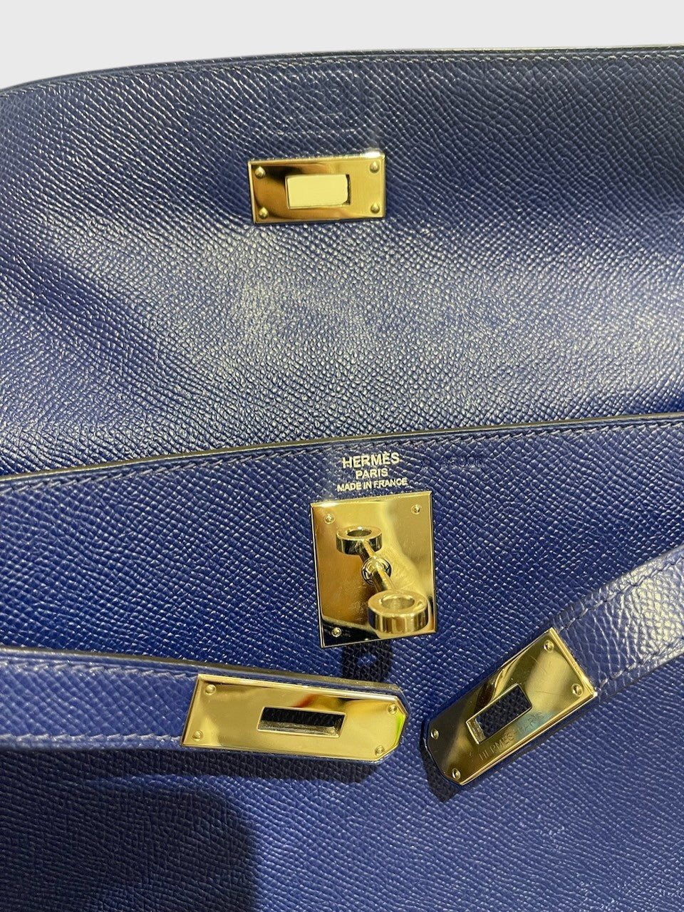 Sac Hermès Kelly 28 bleu