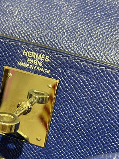 Sac Hermès Kelly 28 bleu
