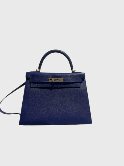 Sac Hermès Kelly 28 bleu