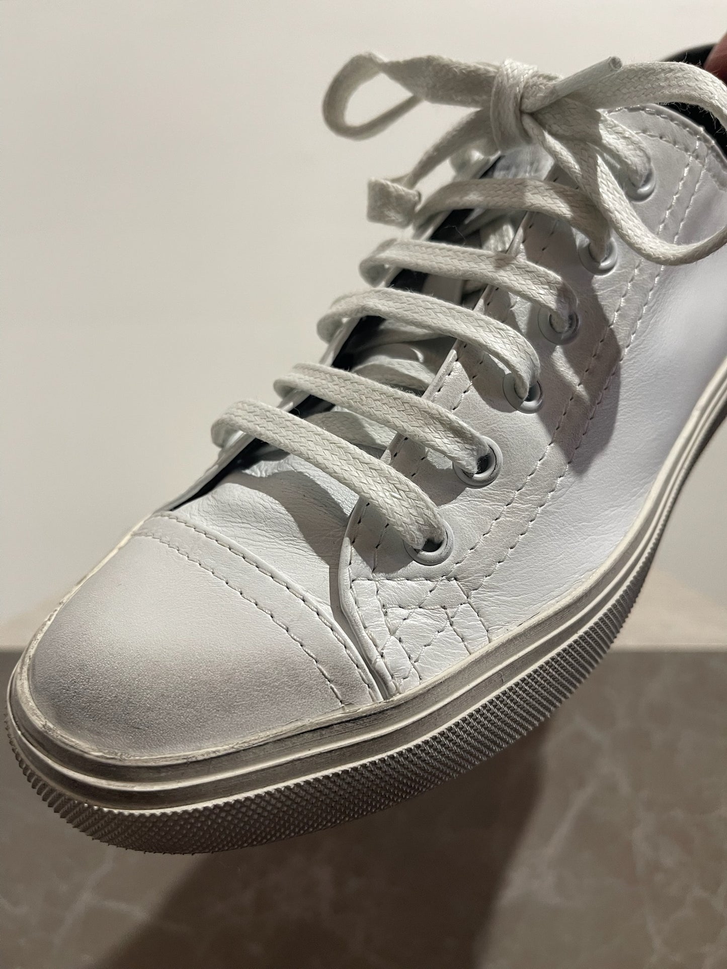 Basket Saint Laurent blanche BedFord T.38,5