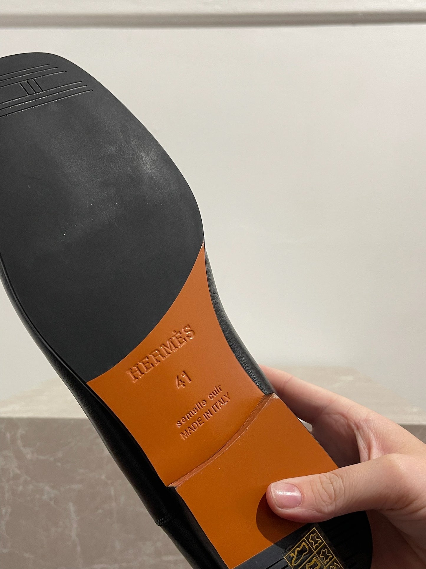 Mocassins Hermès noirs T.41 NEUFS