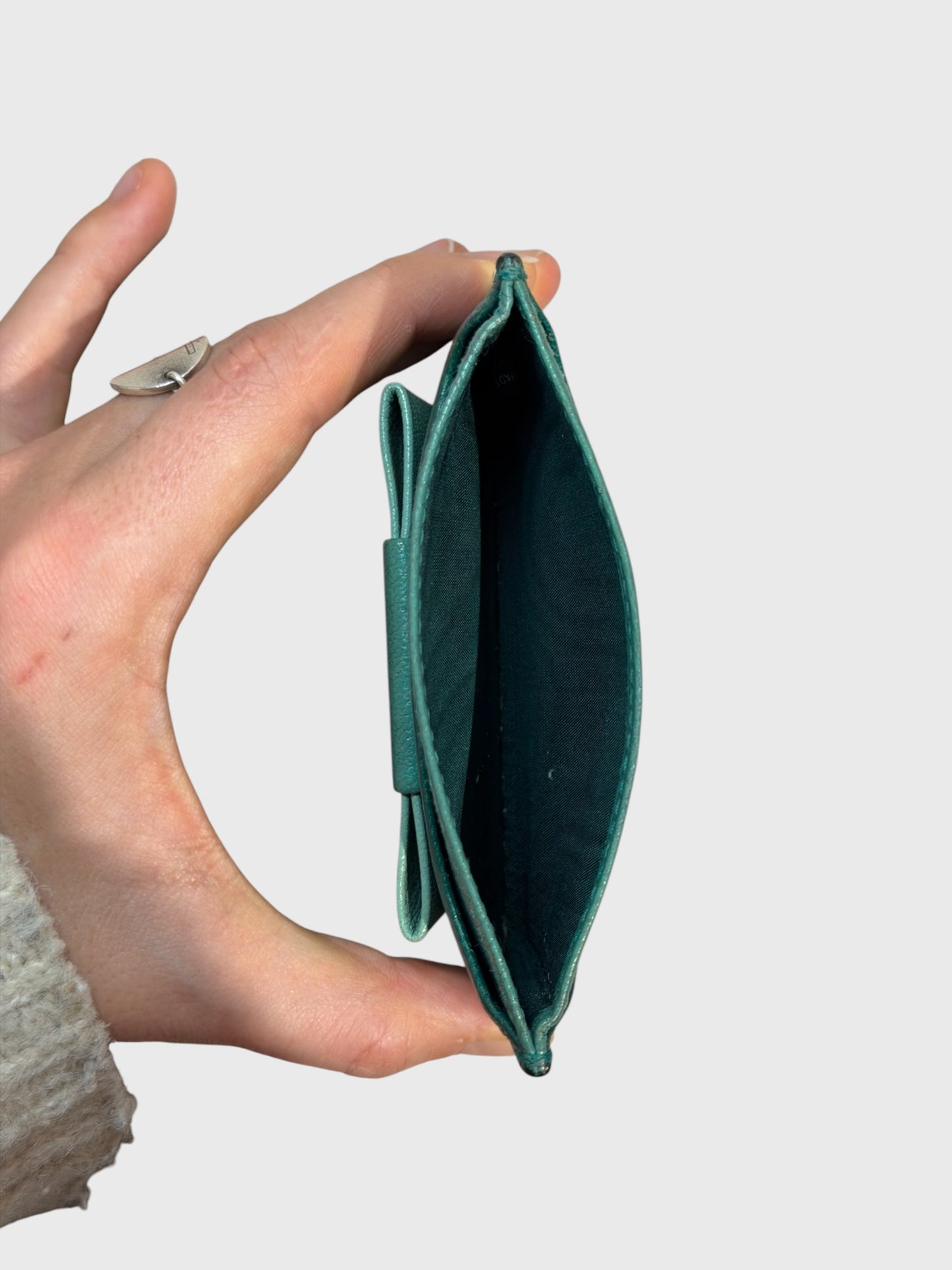 Porte-cartes Miu Miu vert