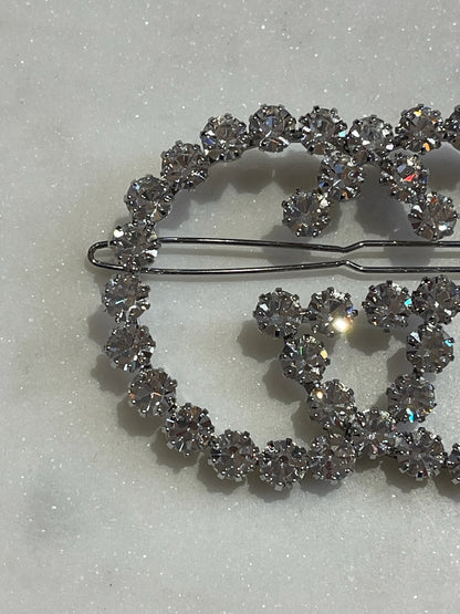 Barrette Gucci argenté