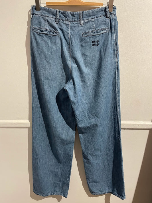 Jeans Miu Miu bleu T.40