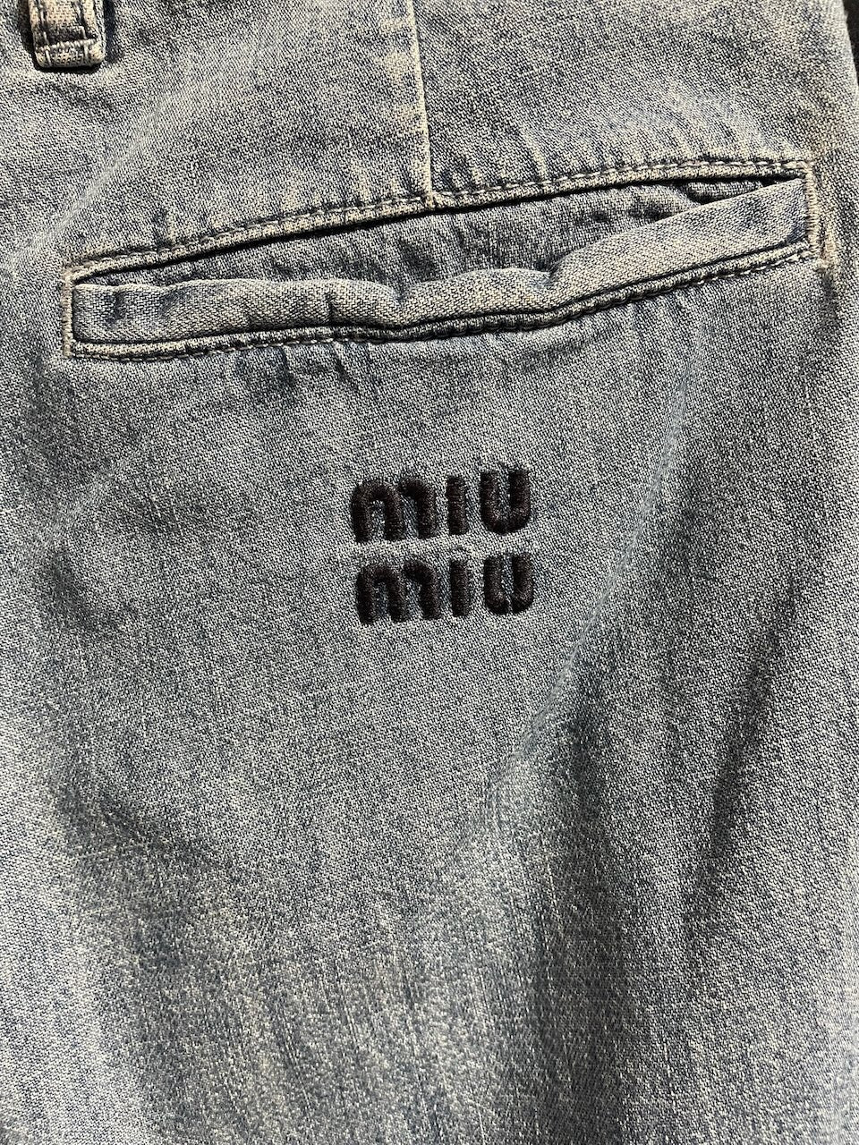 Jeans Miu Miu bleu T.40