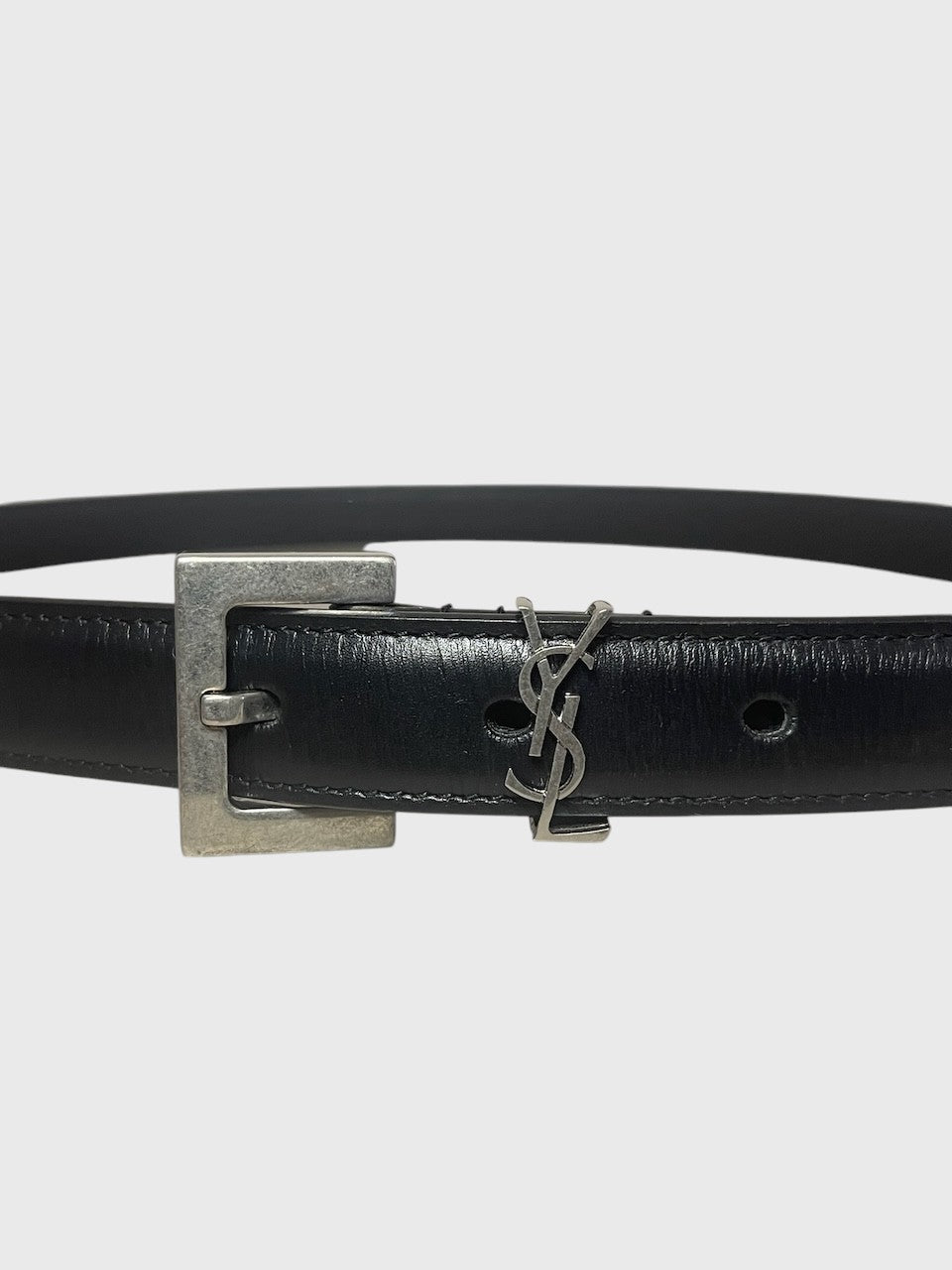 Ceinture Saint Laurent Cassandre noire T.85