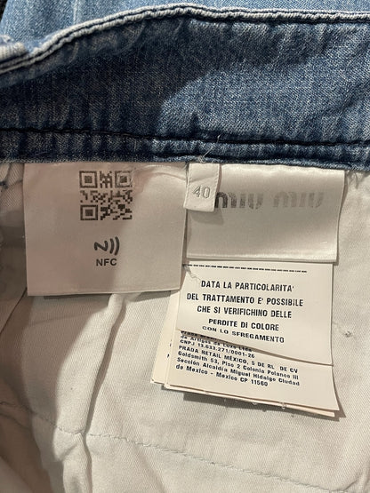 Jeans Miu Miu bleu T.40