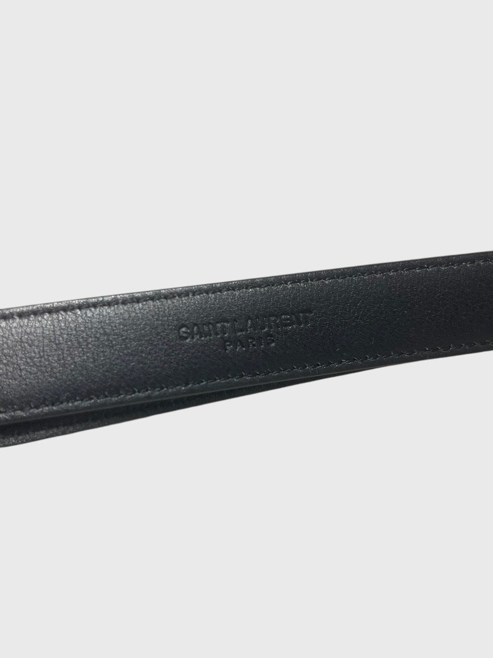 Ceinture Saint Laurent Cassandre noire T.85