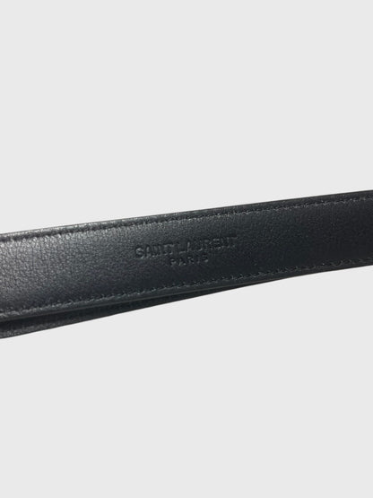 Ceinture Saint Laurent Cassandre noire T.85