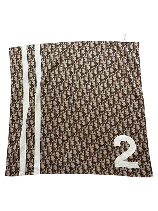 Foulard Dior oblique marron