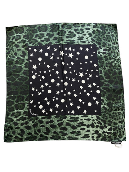 Foulard Dolce & Gabbana léopard vert