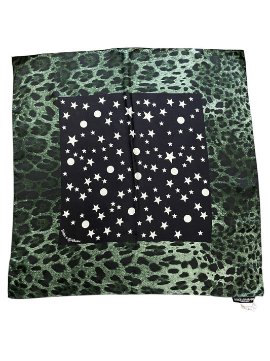 Foulard Dolce & Gabbana léopard vert