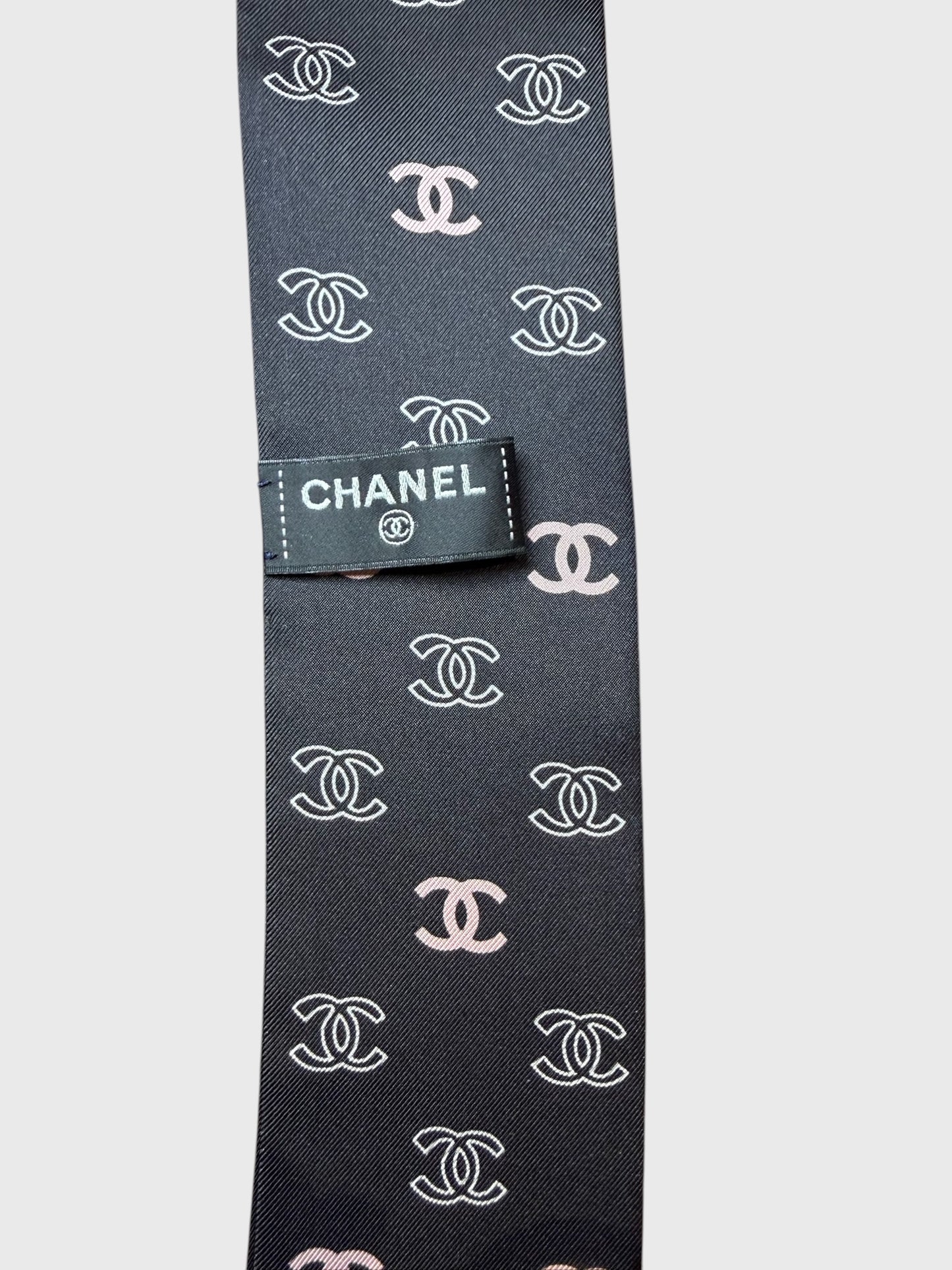 Foulard slim Chanel Trèfle noir