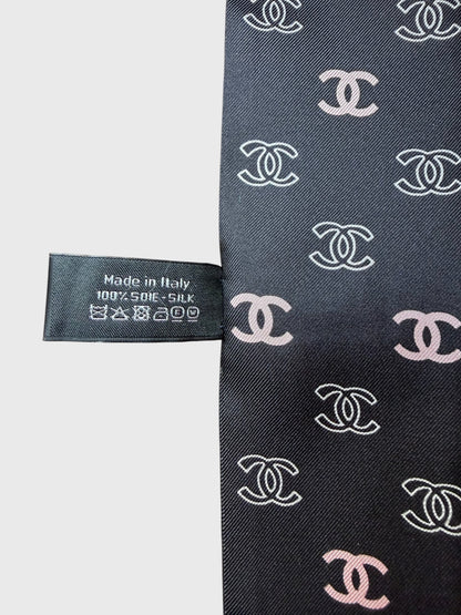 Foulard slim Chanel Trèfle noir