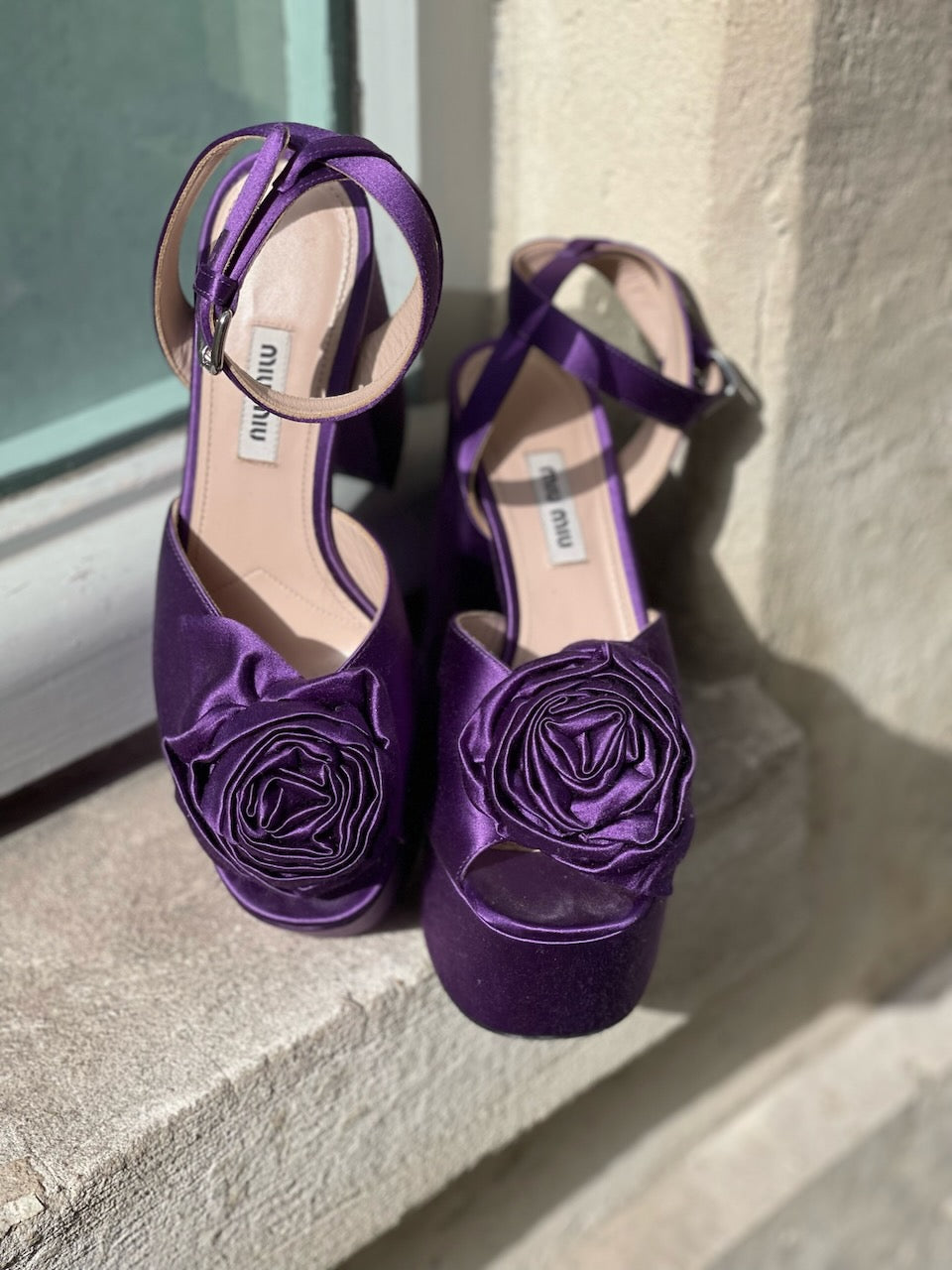 Sandales Miu Miu violettes T.37,5