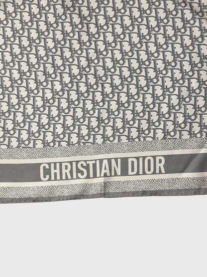 Foulard Christian Diortwin bleu gris