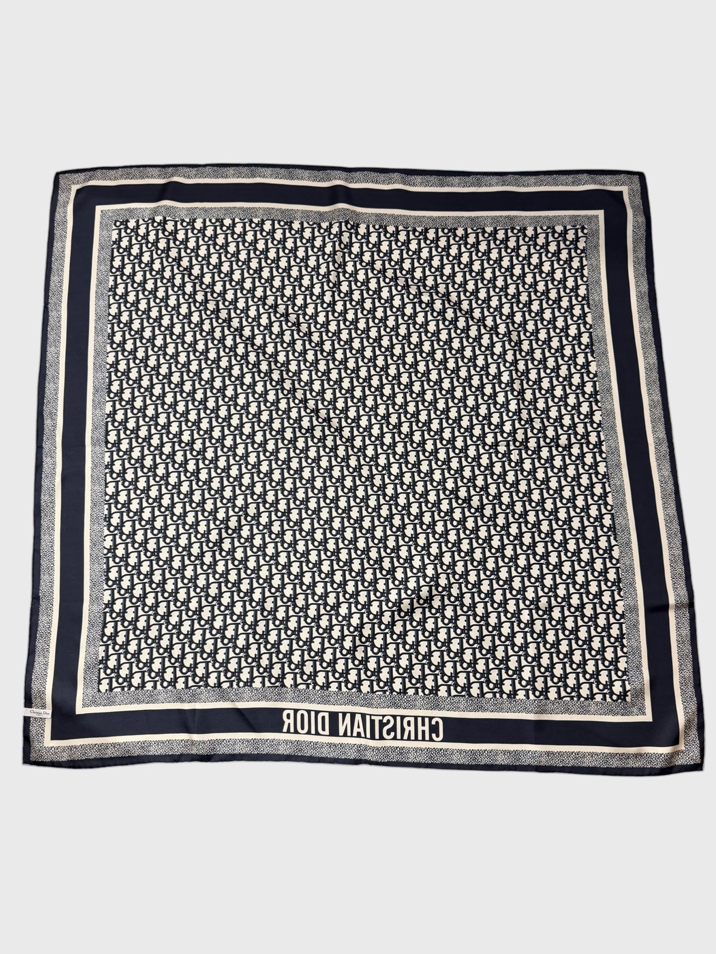 Foulard Christian Diortwin bleu gris