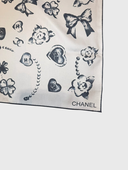 Foulard Chanel blanc