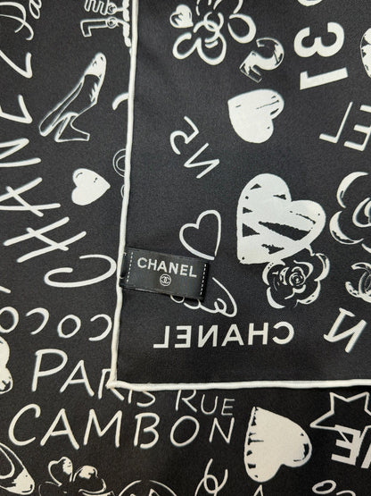 Foulard Chanel noir