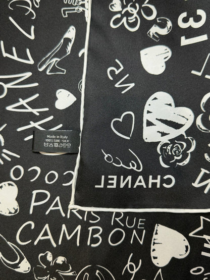 Foulard Chanel noir