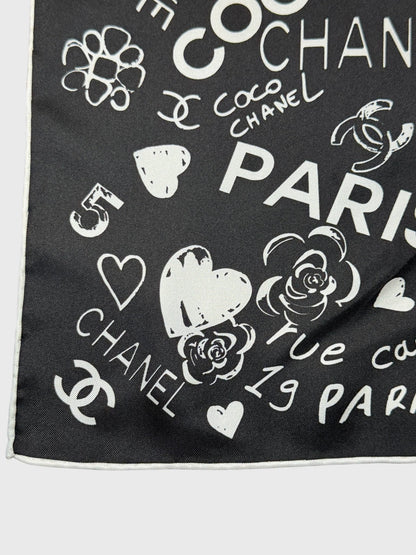 Foulard Chanel noir