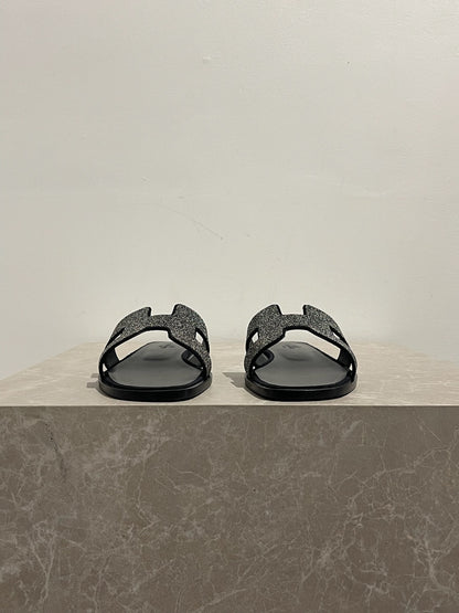 Sandales Hermès Oran Swarovski T.37.5