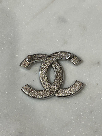 Broche Chanel argenté