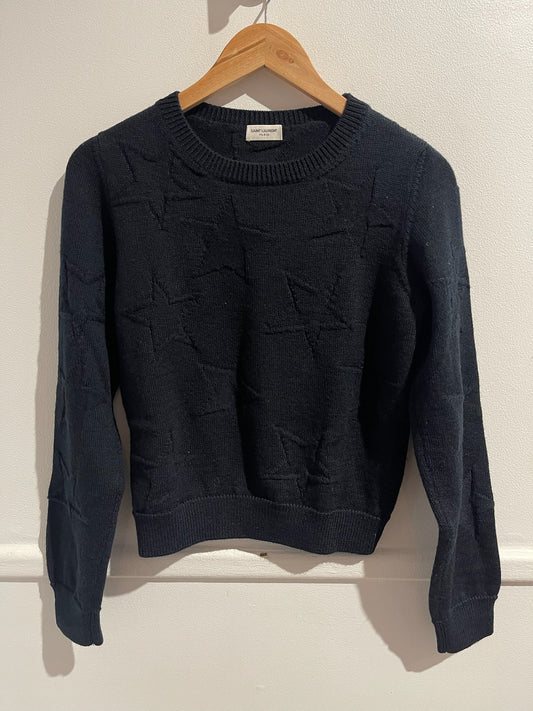 Pull Saint Laurent bleu marine T.L
