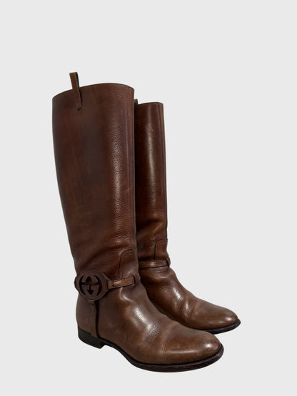 Bottes Gucci marron T.36,5