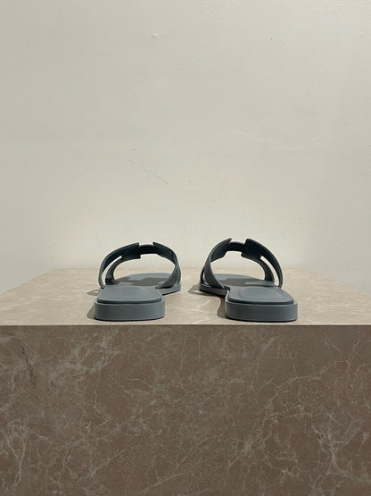 Sandales Hermès Oran grises T.37