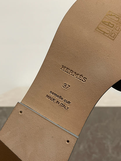 Sandales Hermès Oran grises T.37