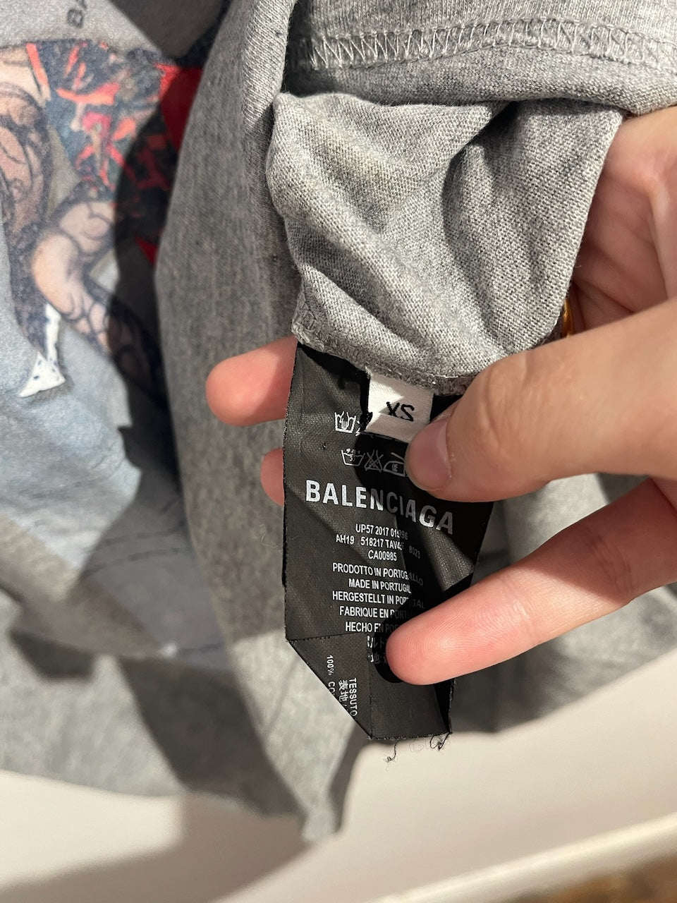 T-shirt Balenciaga gris T.XS