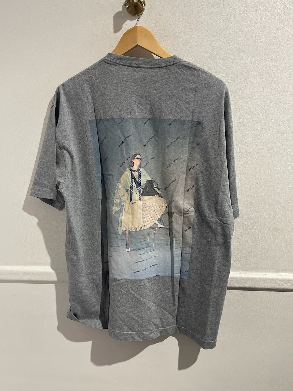 T-shirt Balenciaga gris T.XS