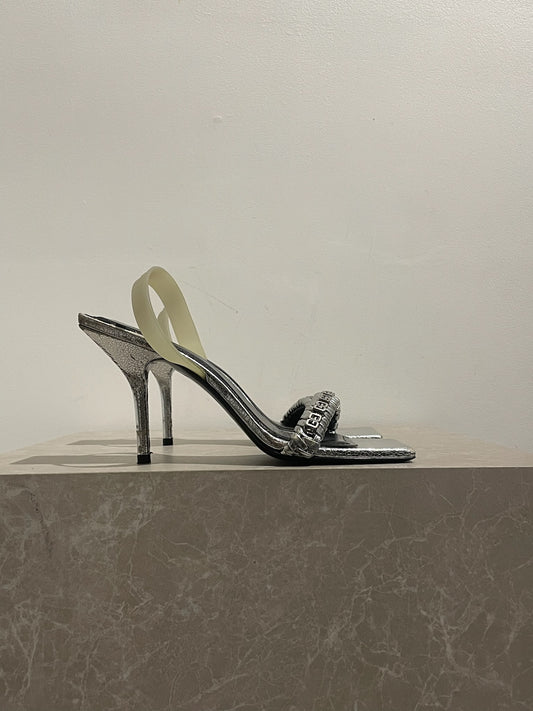 Sandales Givenchy argents T.38