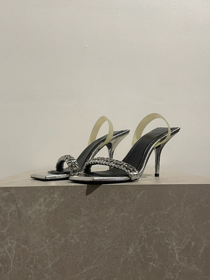 Sandales Givenchy argents T.38